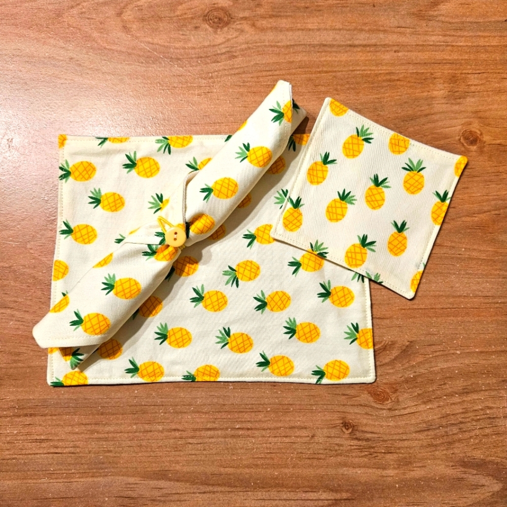 Cutlery Pouch With Placemat And Coaster
